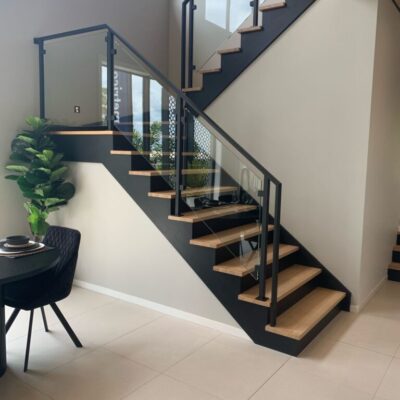 Sleek, semi-frameless glass handrail systems for staircases, and terraces