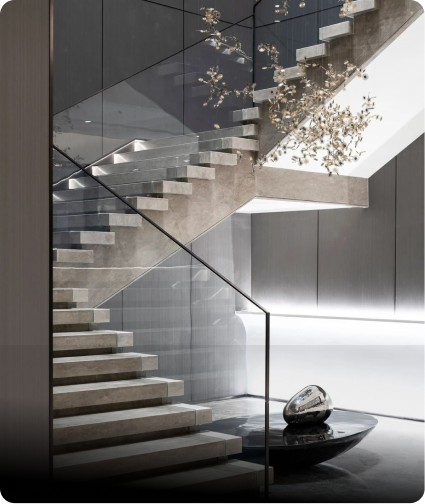 GLASS AND STAINLESS STEEL HANDRAILS