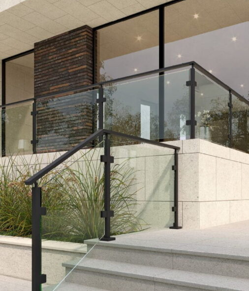 glass and steel handrail service